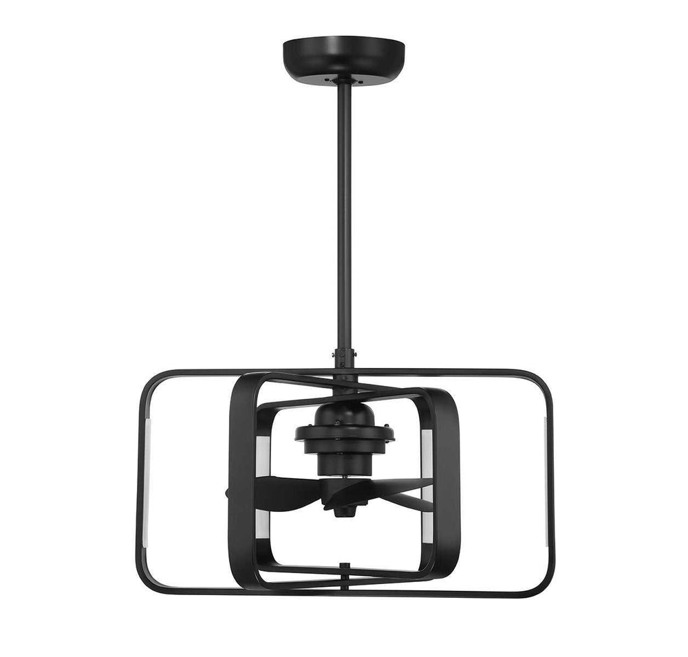 Lynx LED Fan D'Lier in Matte Black Savoy House