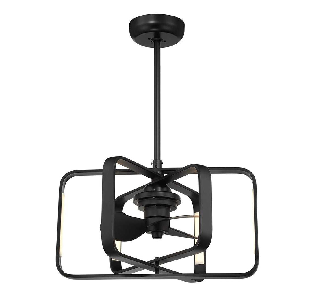 Lynx LED Fan D'Lier in Matte Black Savoy House