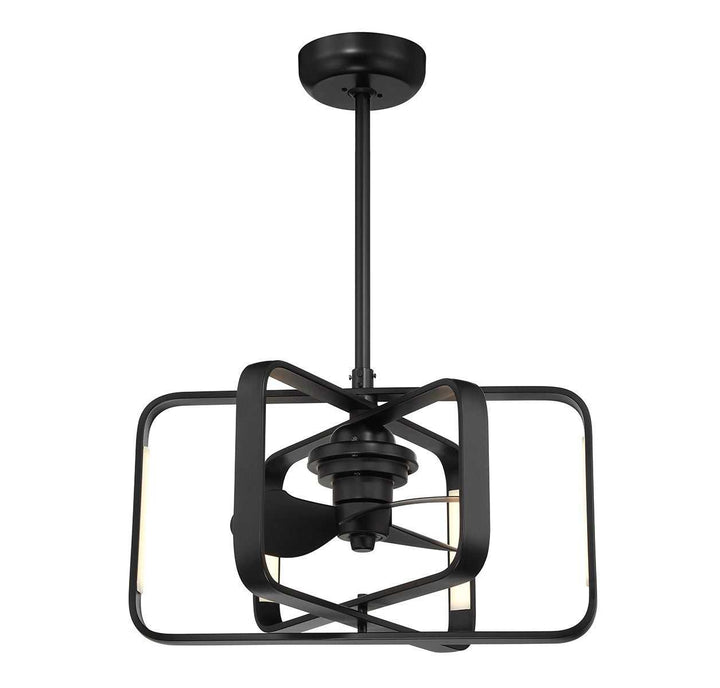 Lynx LED Fan D'Lier in Matte Black Savoy House