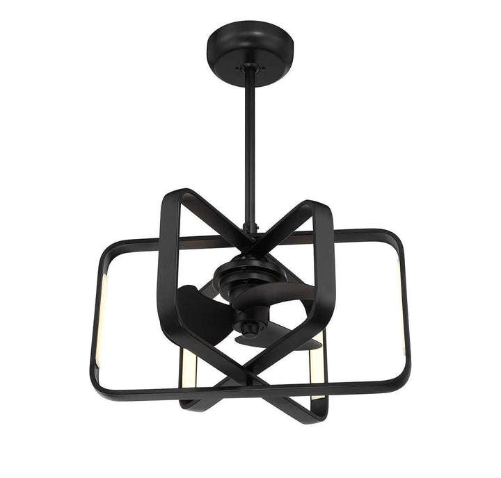 Lynx LED Fan D'Lier in Matte Black Savoy House