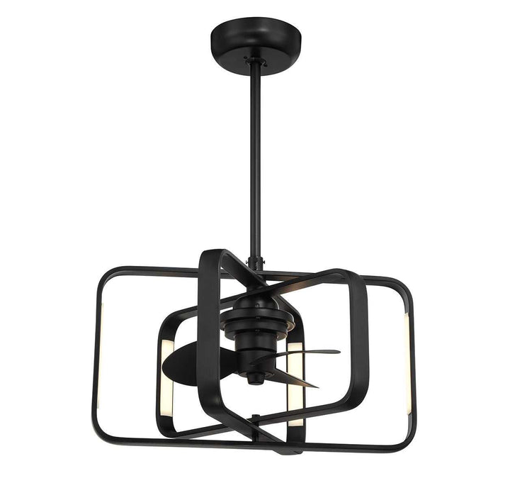 Lynx LED Fan D'Lier in Matte Black Savoy House