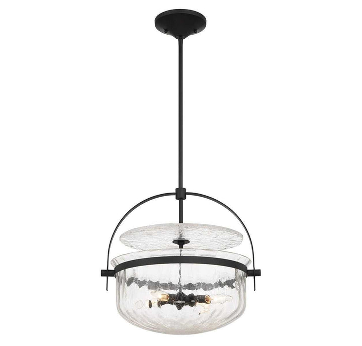 Savoy House - 6-4723-4-89 - Four Light Convertible Semi-Flush/Pendant - Denmar - Matte Black