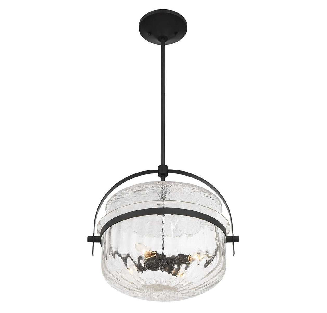 Savoy House - 6-4723-4-89 - Four Light Convertible Semi-Flush/Pendant - Denmar - Matte Black