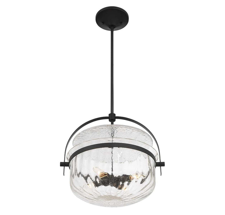 Savoy House - 6-4723-4-89 - Four Light Convertible Semi-Flush/Pendant - Denmar - Matte Black