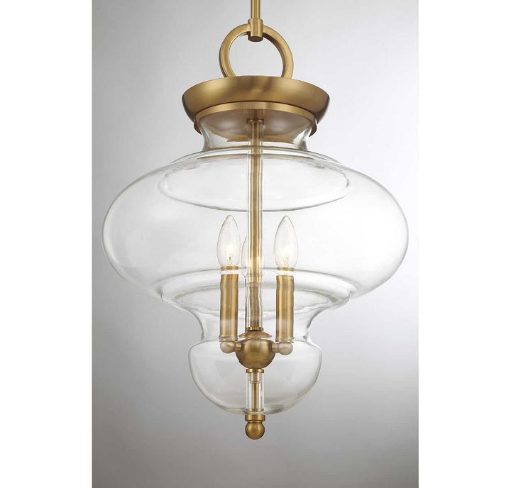 Savoy House - 7-5801-3-322 - Three Light Pendant - Bergdorf - Warm Brass