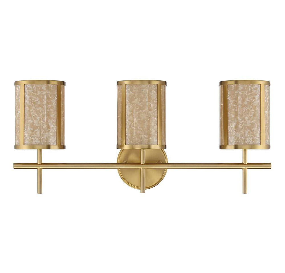 Savoy House - 8-2055-3-322 - Three Light Bathroom Vanity - Camden - Warm Brass