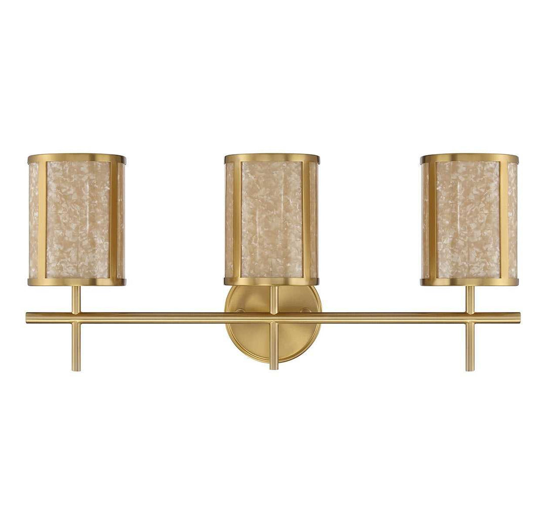 Savoy House - 8-2055-3-322 - Three Light Bathroom Vanity - Camden - Warm Brass