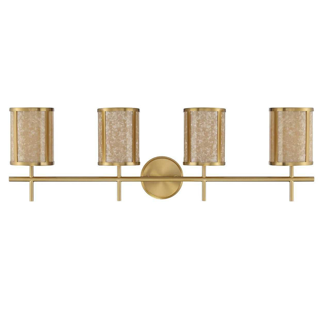 Savoy House - 8-2055-4-322 - Four Light Bathroom Vanity - Camden - Warm Brass