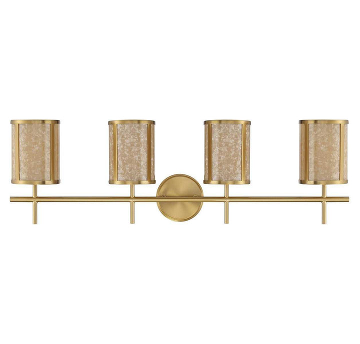 Savoy House - 8-2055-4-322 - Four Light Bathroom Vanity - Camden - Warm Brass