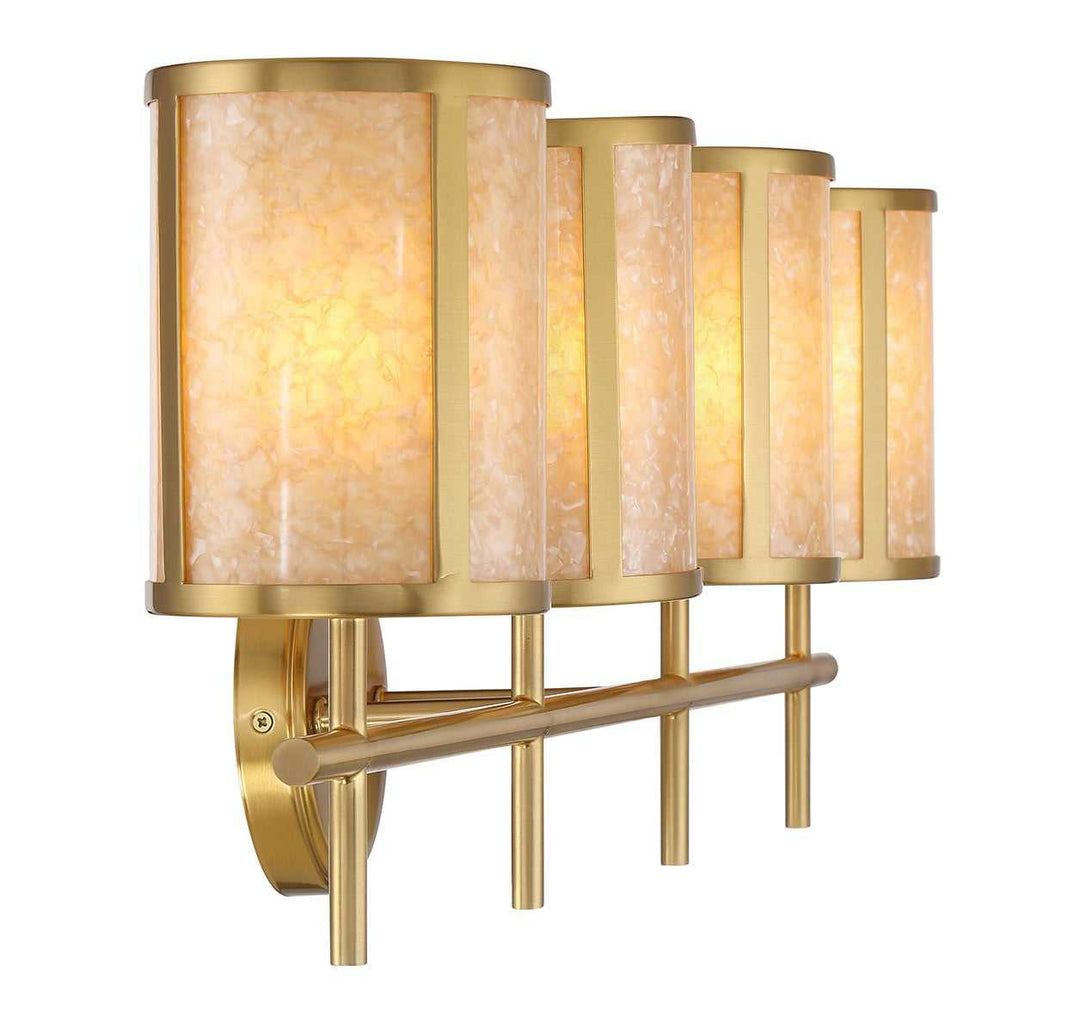 Savoy House - 8-2055-4-322 - Four Light Bathroom Vanity - Camden - Warm Brass