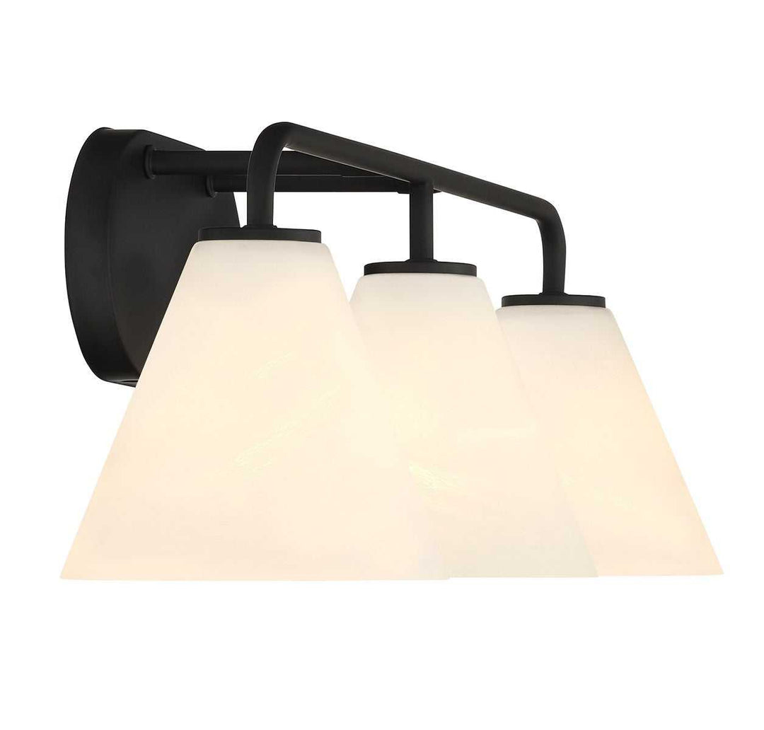 Blair Three Light Bathroom Vanity in Matte Black Savoy House