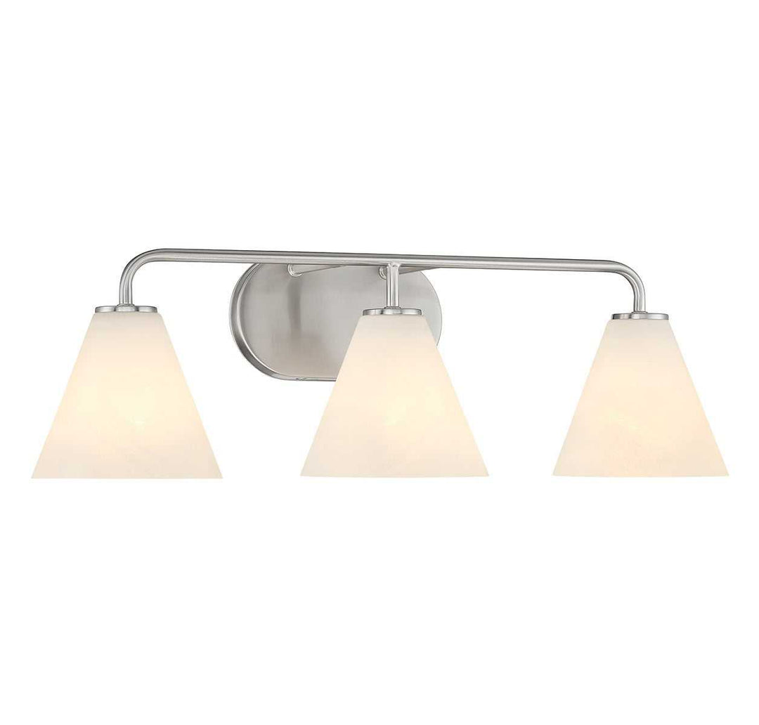 Blair Three Light Bathroom Vanity in Satin Nickel Savoy House