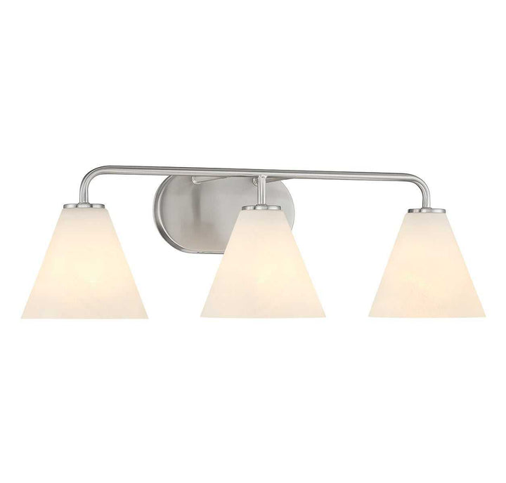 Blair Three Light Bathroom Vanity in Satin Nickel Savoy House