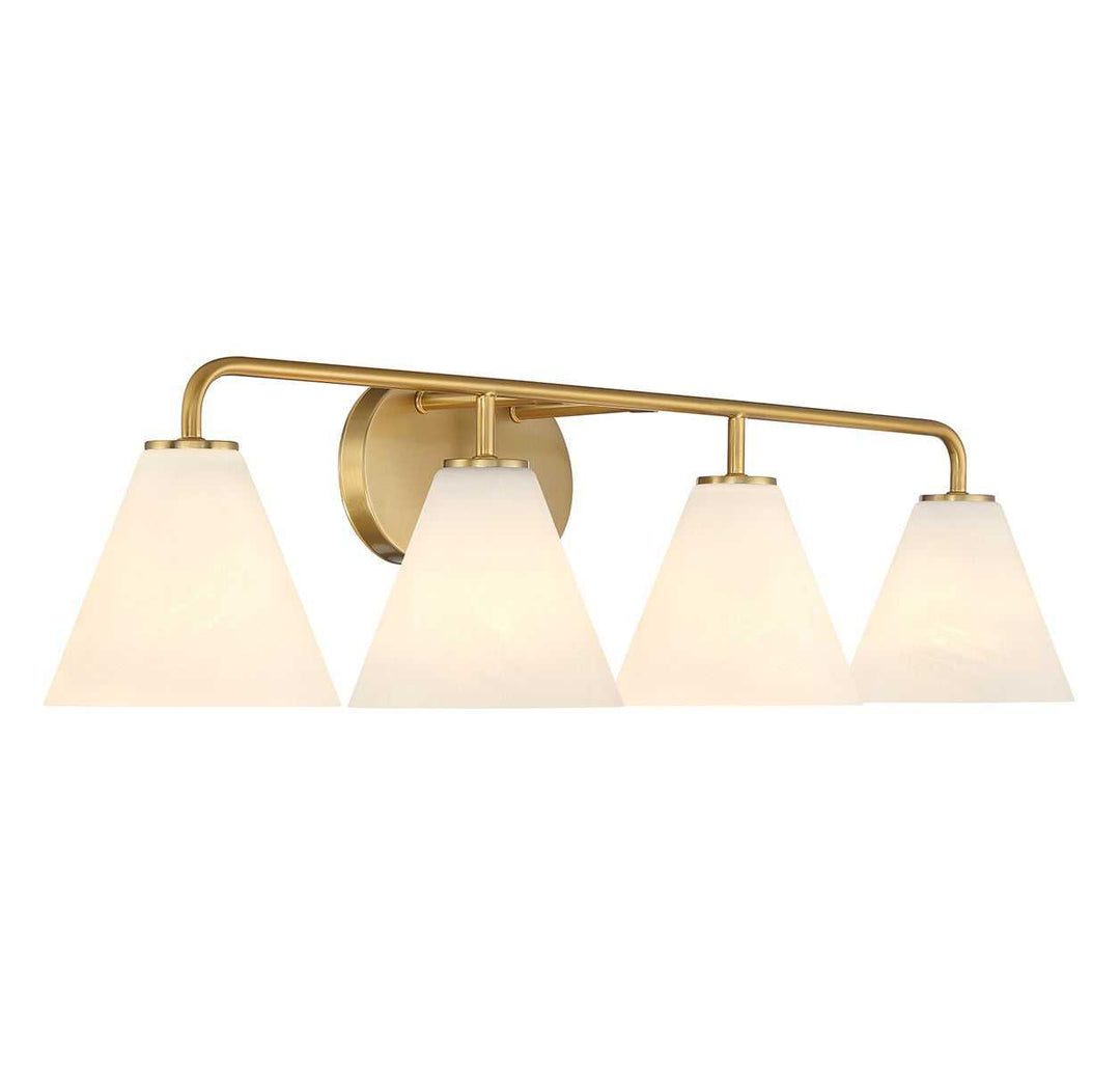 Blair Four Light Bathroom Vanity in Warm Brass Savoy House