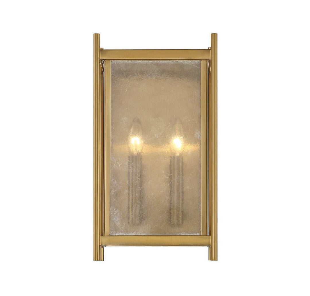 Jacobs Two Light Wall Sconce in Warm Brass Savoy House