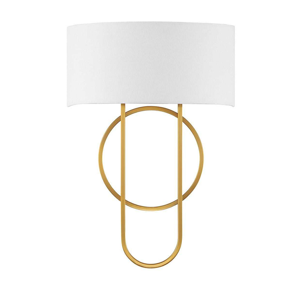 Tempe Two Light Wall Sconce in Warm Brass Savoy House