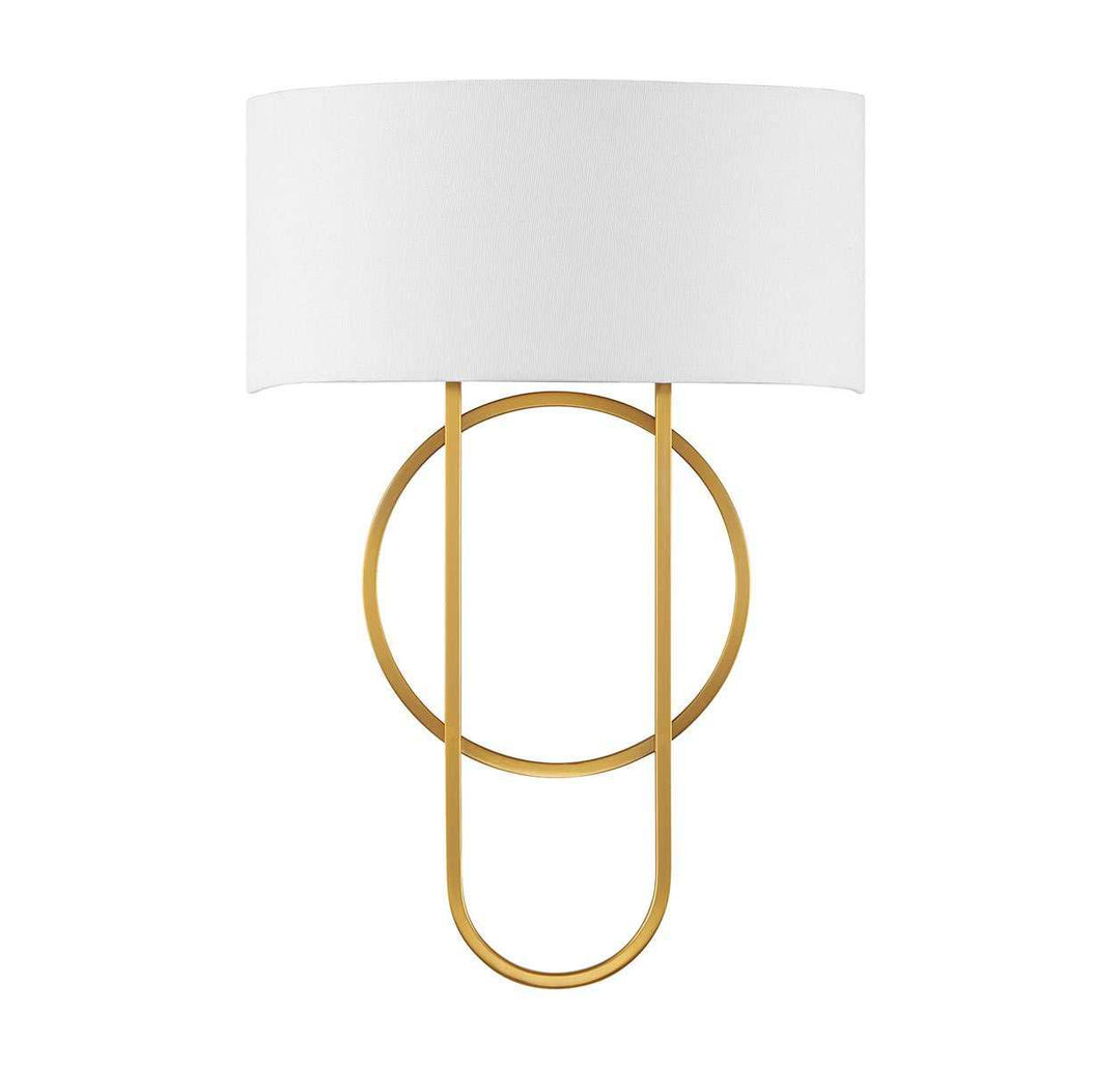 Tempe Two Light Wall Sconce in Warm Brass Savoy House