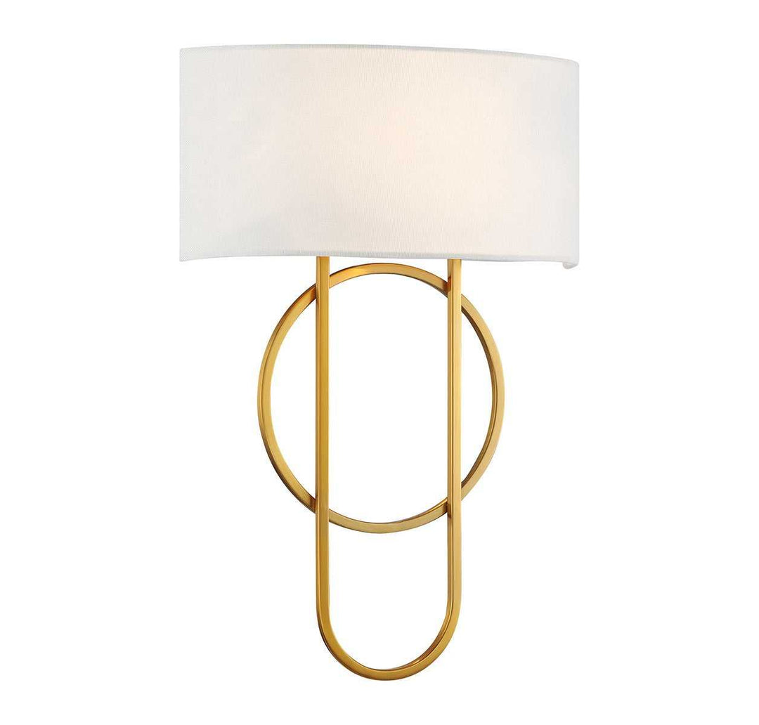 Tempe Two Light Wall Sconce in Warm Brass Savoy House