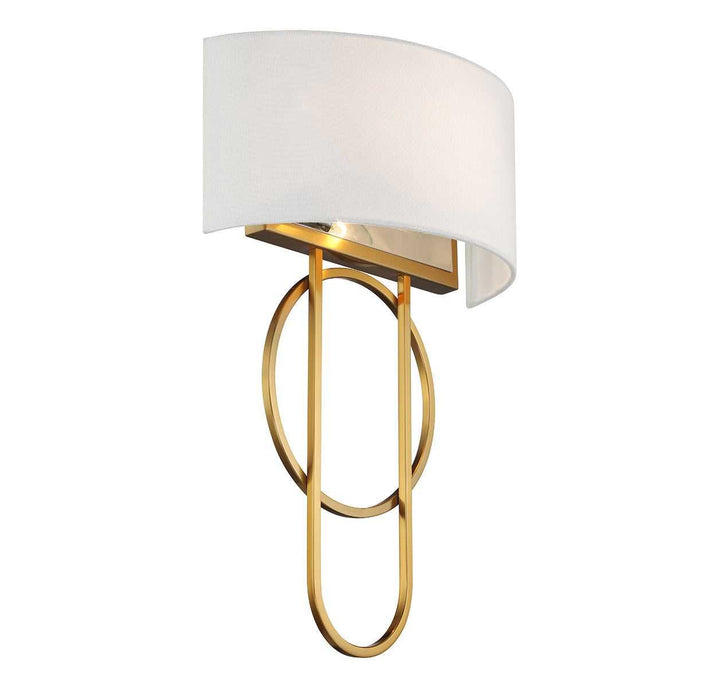 Tempe Two Light Wall Sconce in Warm Brass Savoy House