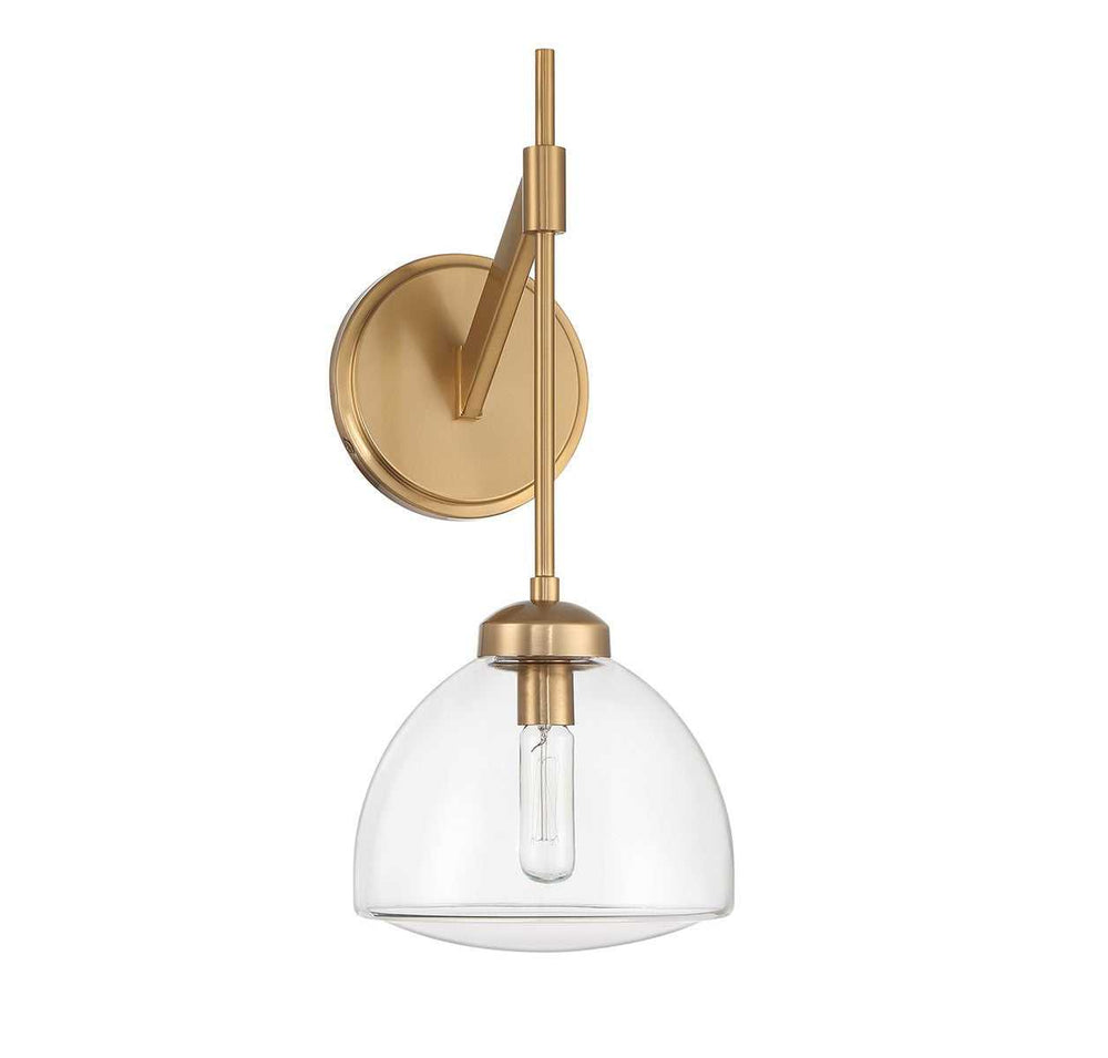 Corbin One Light Wall Sconce in Warm Brass Savoy House