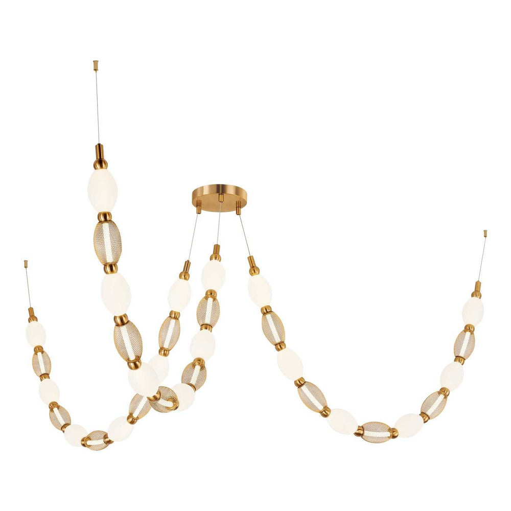 Matteo Canada - C37103AG - LED Pendant - Tentacles - Aged Gold Brass