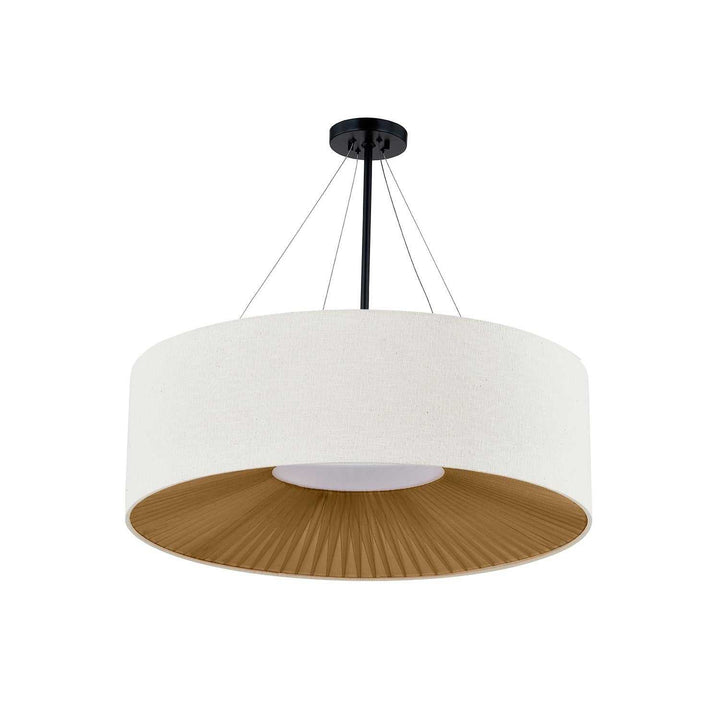Textile Eight Light Pendant in Matte Black Justice Designs