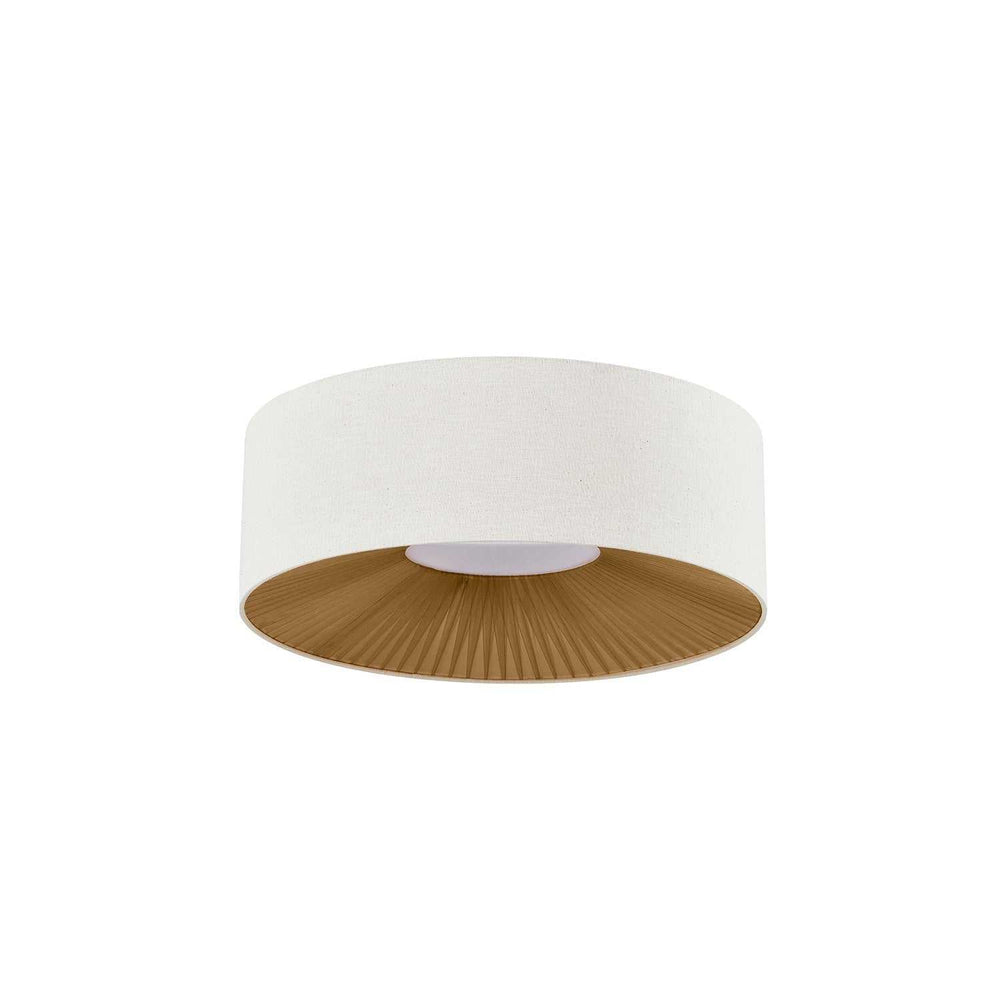 Textile Four Light Flush-Mount in Matte Black Justice Designs