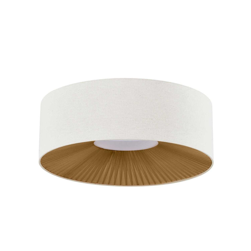 Textile Six Light Flush-Mount in Matte Black Justice Designs