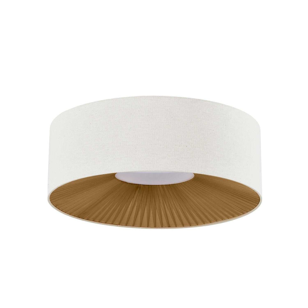 Textile Six Light Flush-Mount in Matte Black Justice Designs