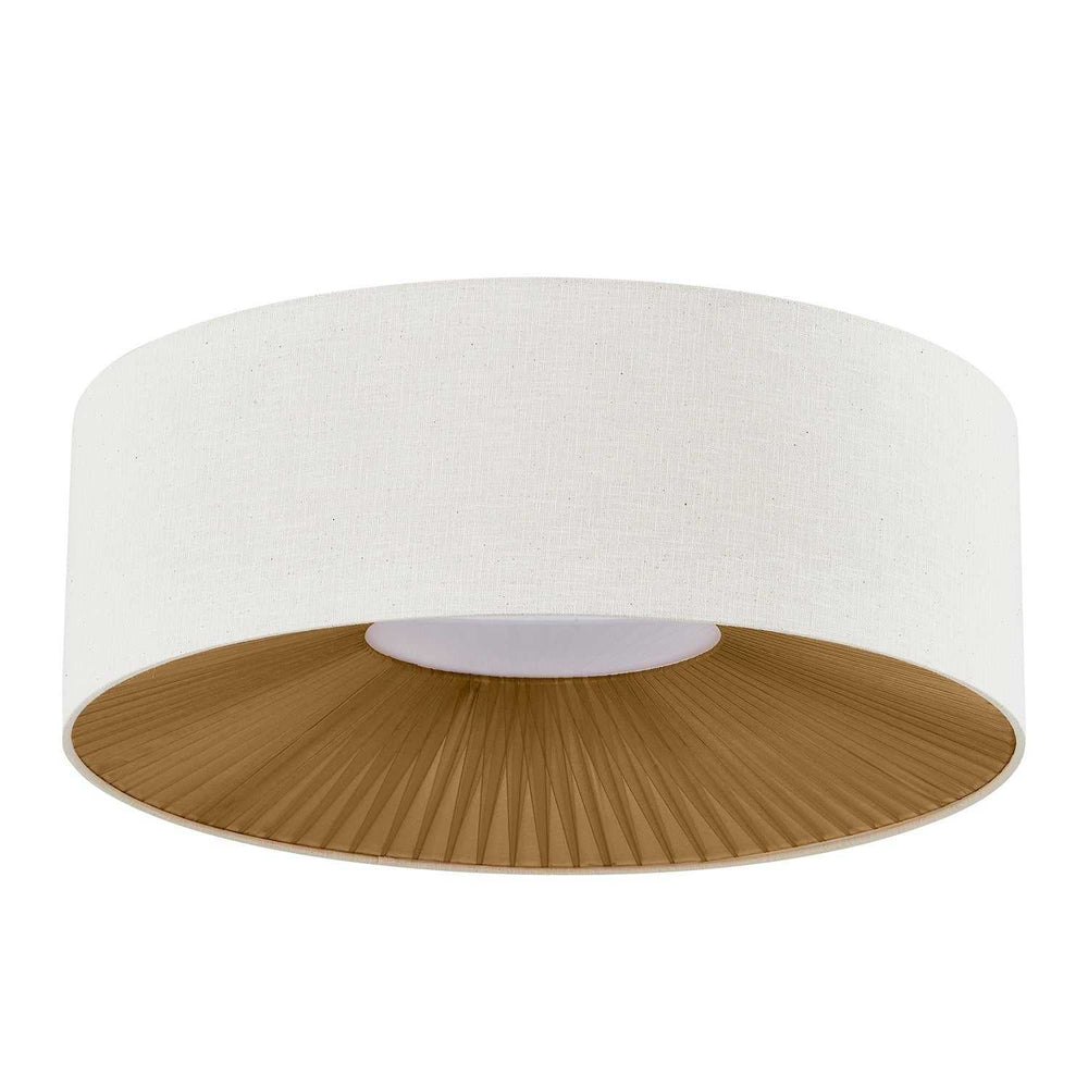 Textile Eight Light Flush-Mount in Matte Black Justice Designs