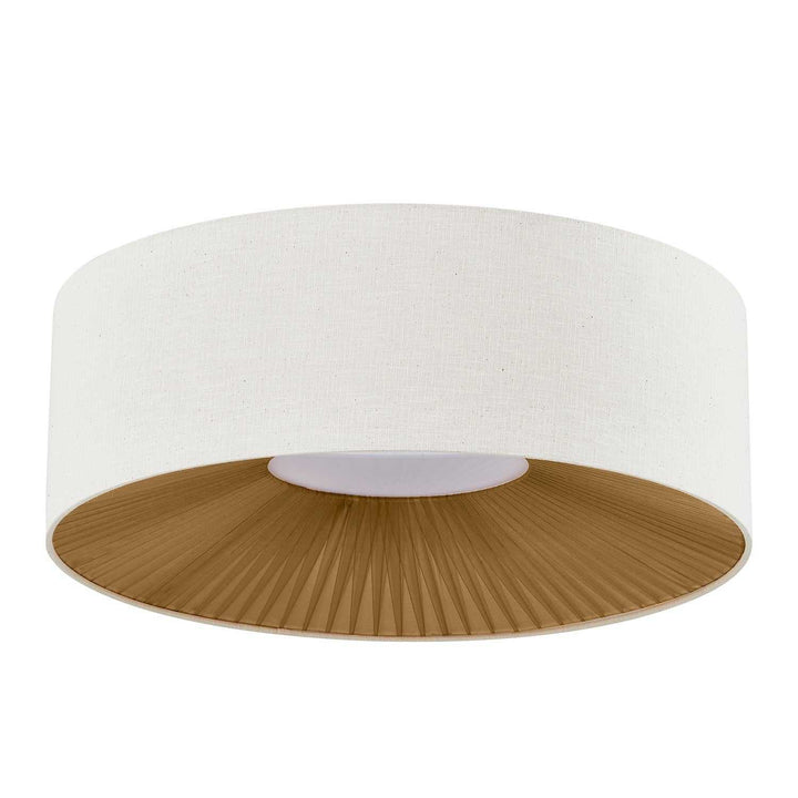 Textile Eight Light Flush-Mount in Matte Black Justice Designs