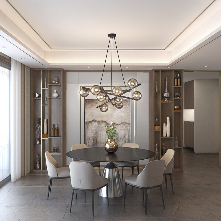 Artcraft Canada - AC11979SM - Nine Light Chandelier - Modena - Matte Black