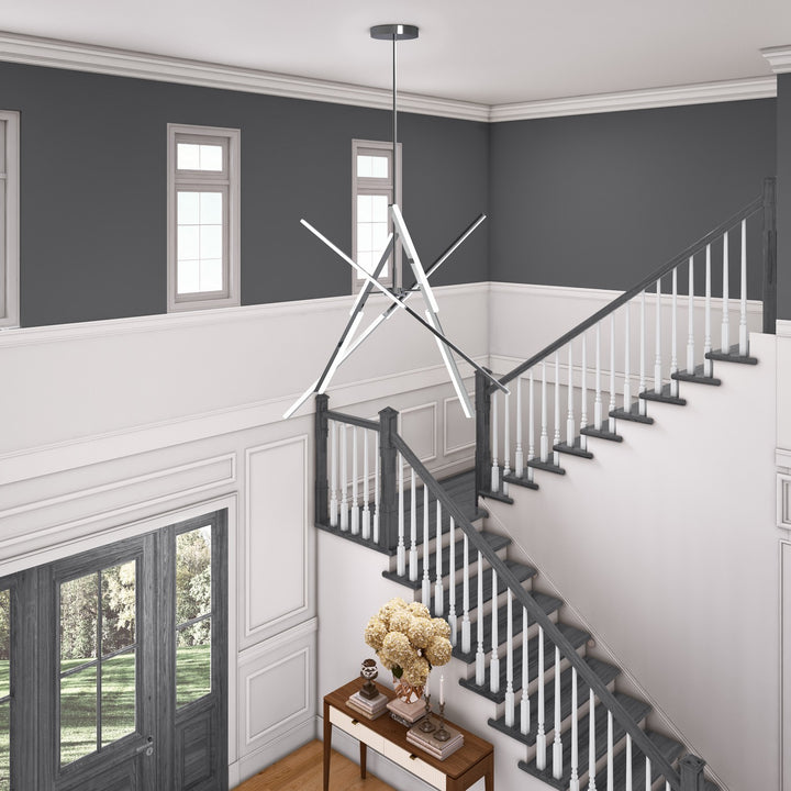 Artcraft Canada - AC7709CH - LED Chandelier - Stix - Chrome