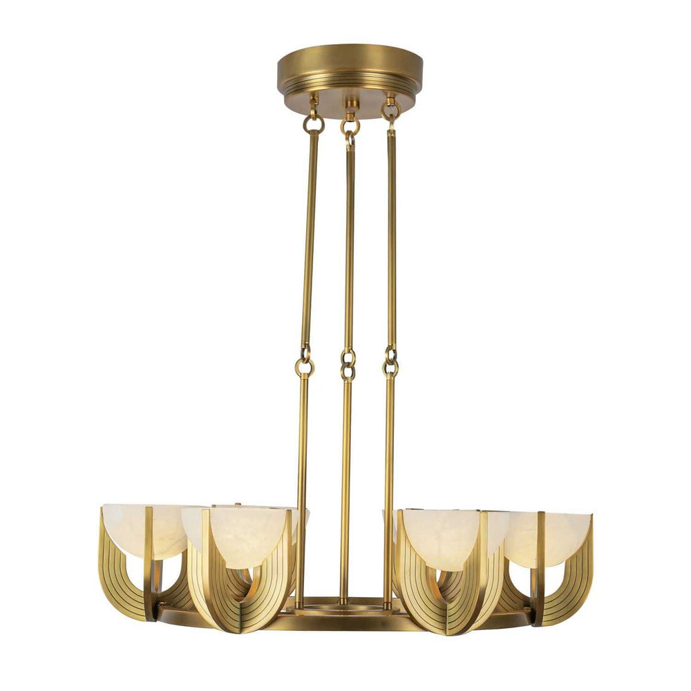 Alora Canada - CH362627VBAR-UNV - LED Chandelier - Colette - Vintage Brass/Alabaster