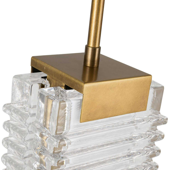 Alora Canada - PD374316VBCR-UNV - LED Pendant - Alai - Vintage Brass/Ribbed Glass