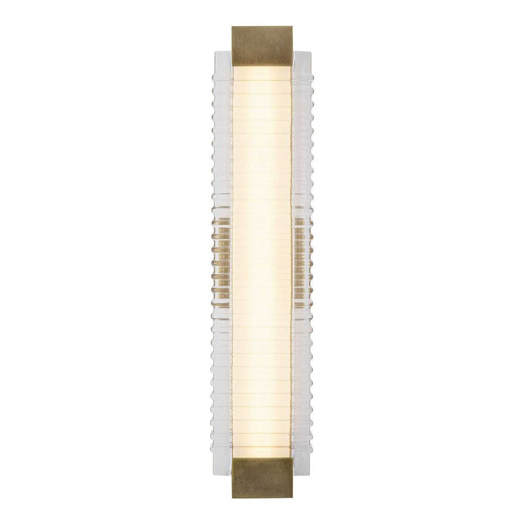 Alora Canada - WV374225VBCR - LED Wall Vanity - Alai - Vintage Brass/Ribbed Glass