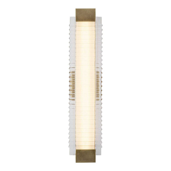 Alora Canada - WV374225VBCR - LED Wall Vanity - Alai - Vintage Brass/Ribbed Glass