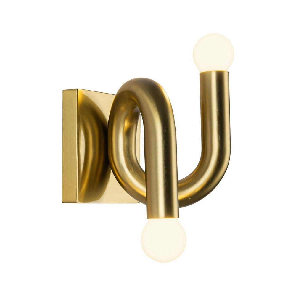 Sadie Two Light Wall Vanity in Brushed Gold Alora Canada