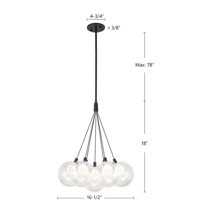 Kuzco Canada - CH3117-BK - LED Chandelier - Bolla - Black