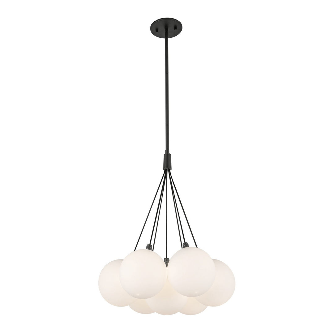 Kuzco Canada - CH3117-BK/OP - LED Chandelier - Bolla - Black/Opal Glass