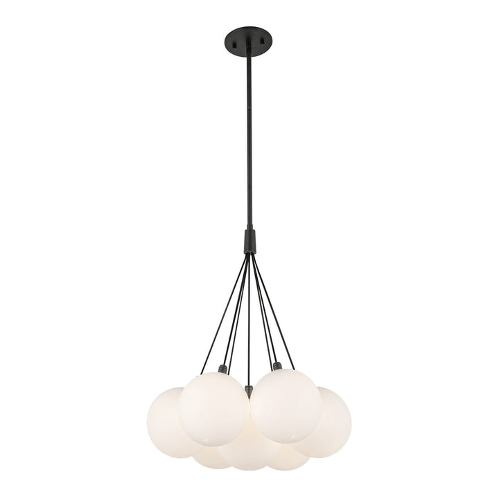 Kuzco Canada - CH3117-BK/OP - LED Chandelier - Bolla - Black/Opal Glass