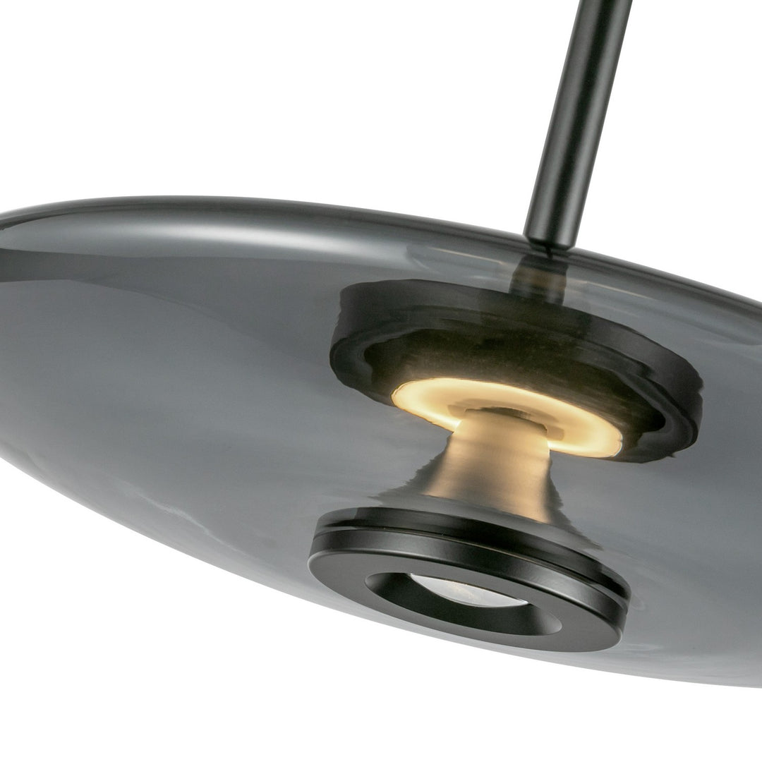 Kuzco Canada - PD37018-BK/SM-3WCCT-UNV - LED Pendant - Kyoto - Black/Smoked Glass