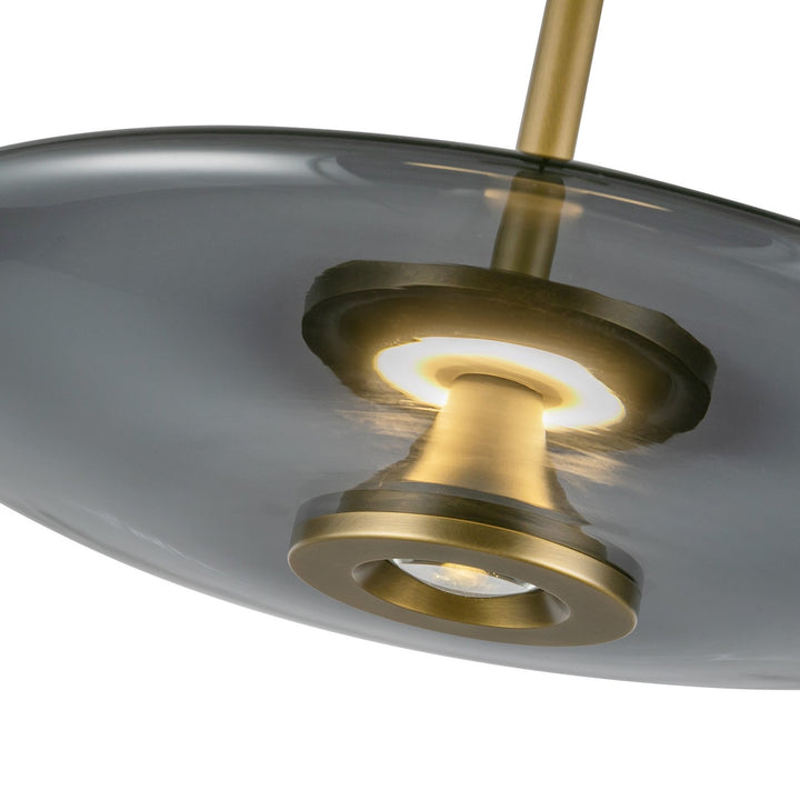 Kuzco Canada - PD37018-VB/SM-3WCCT-UNV - LED Pendant - Kyoto - Vintage Brass/Smoked Glass