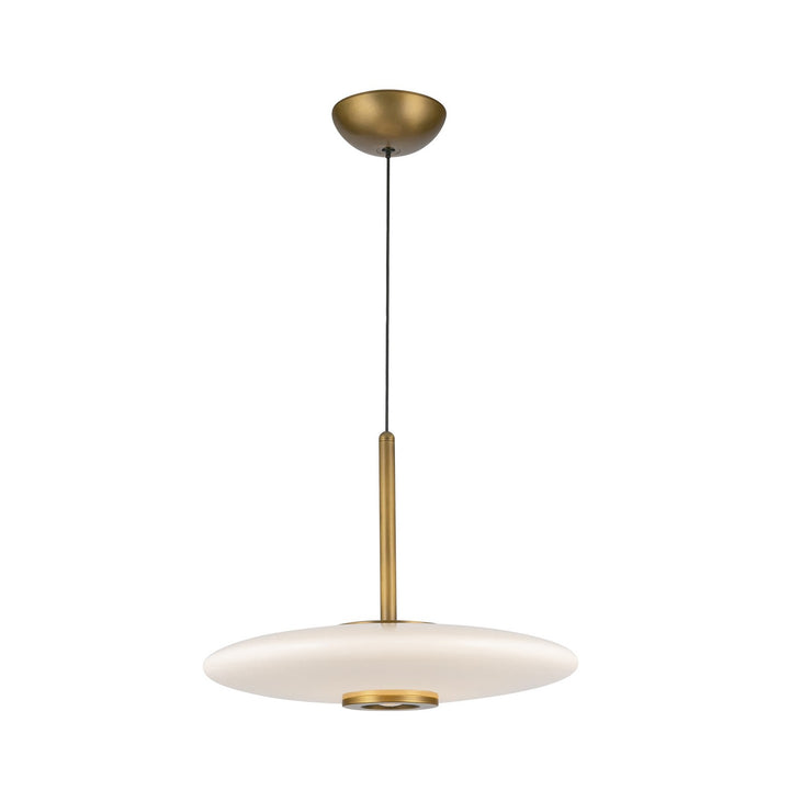 Kuzco Canada - PD37018-VB/GO-3WCCT-UNV - LED Pendant - Kyoto - Vintage Brass/Glossy Opal Glass