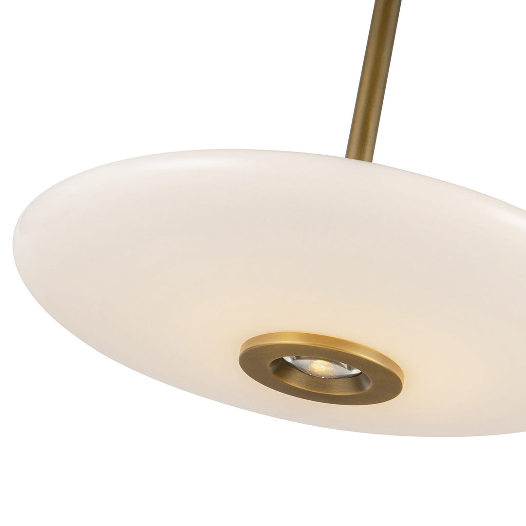 Kuzco Canada - PD37018-VB/GO-3WCCT-UNV - LED Pendant - Kyoto - Vintage Brass/Glossy Opal Glass