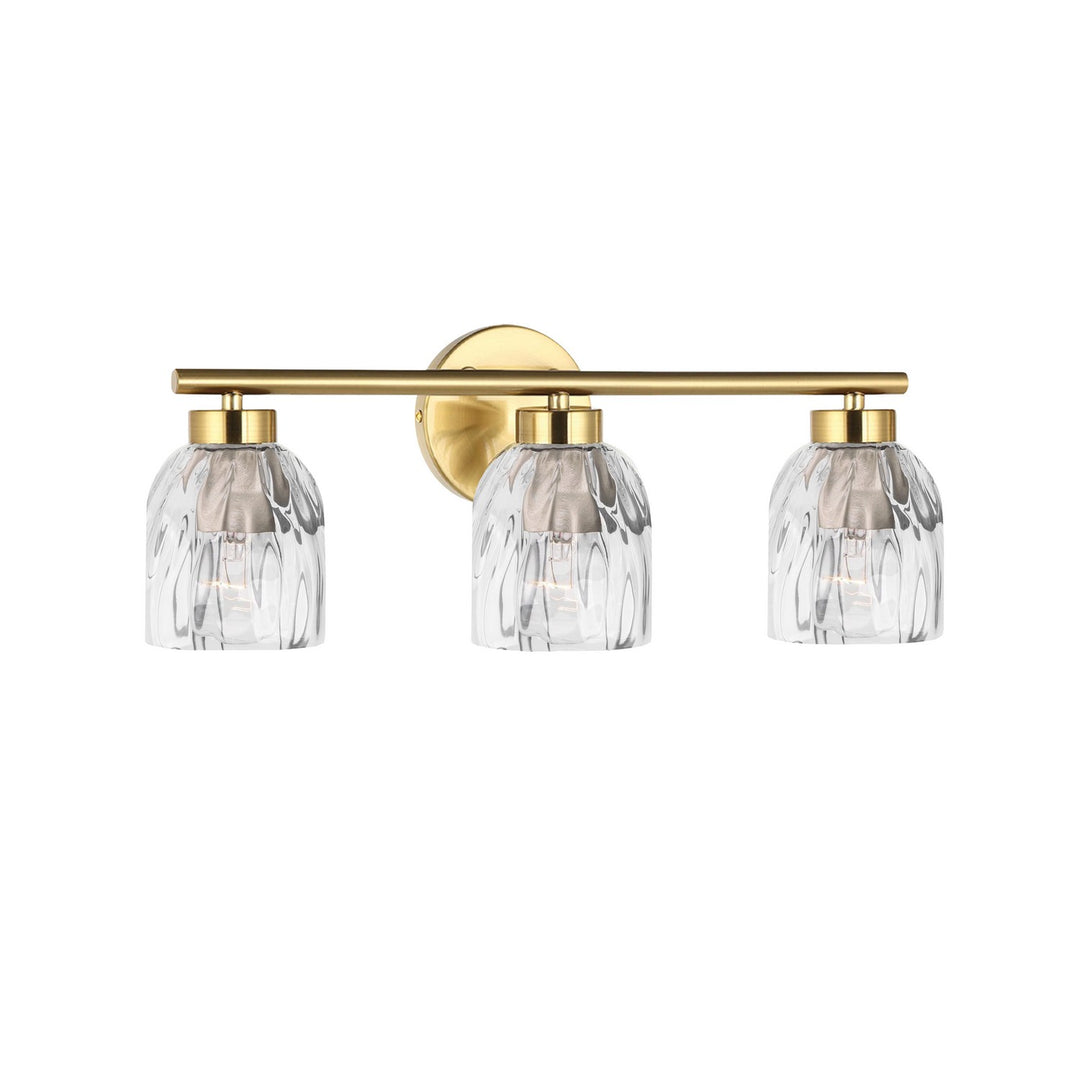 Dainolite Canada - VLA-213W-AGB-CLR - Three Light Vanity - Vallora - Aged Brass