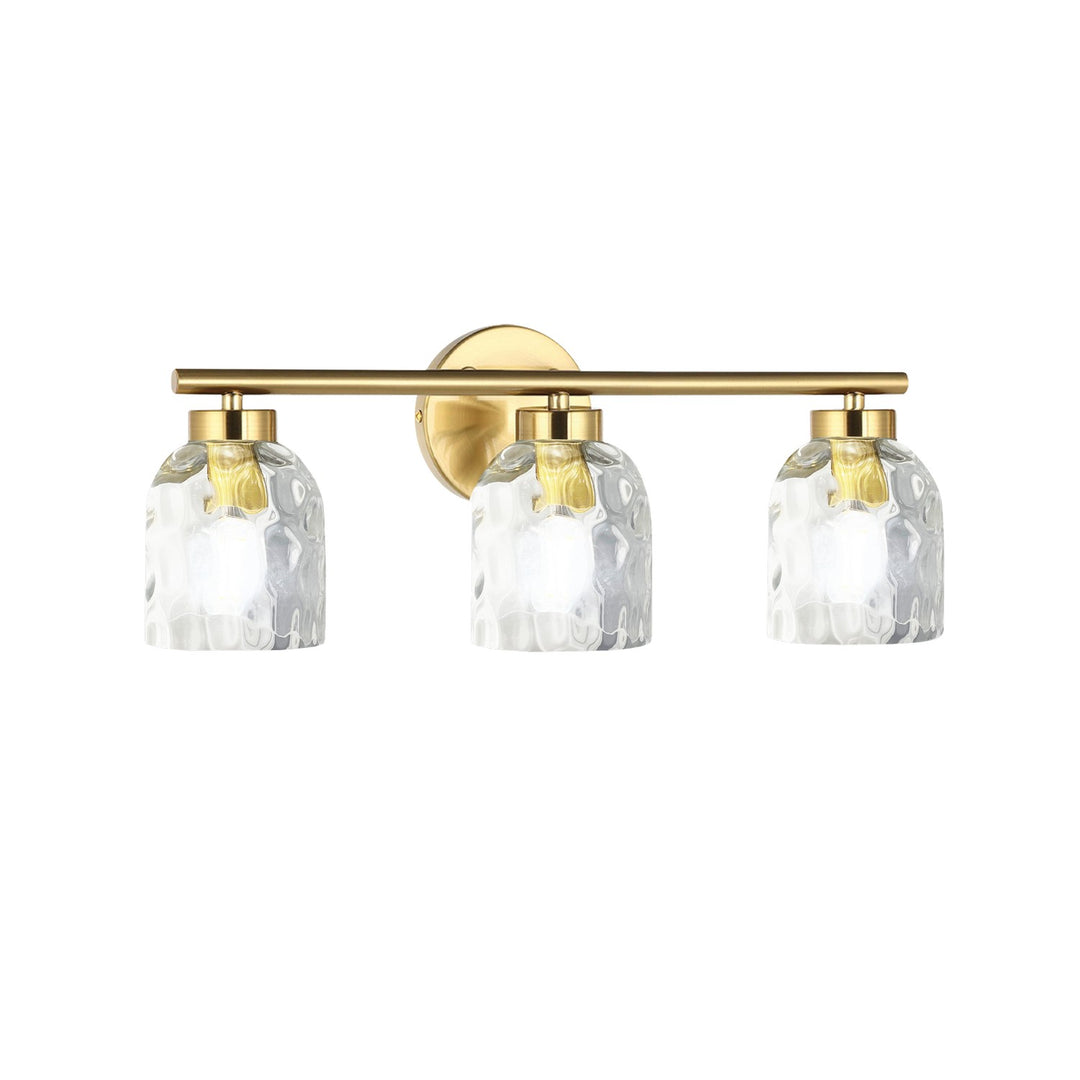 Dainolite Canada - VLA-213W-AGB-CLR - Three Light Vanity - Vallora - Aged Brass