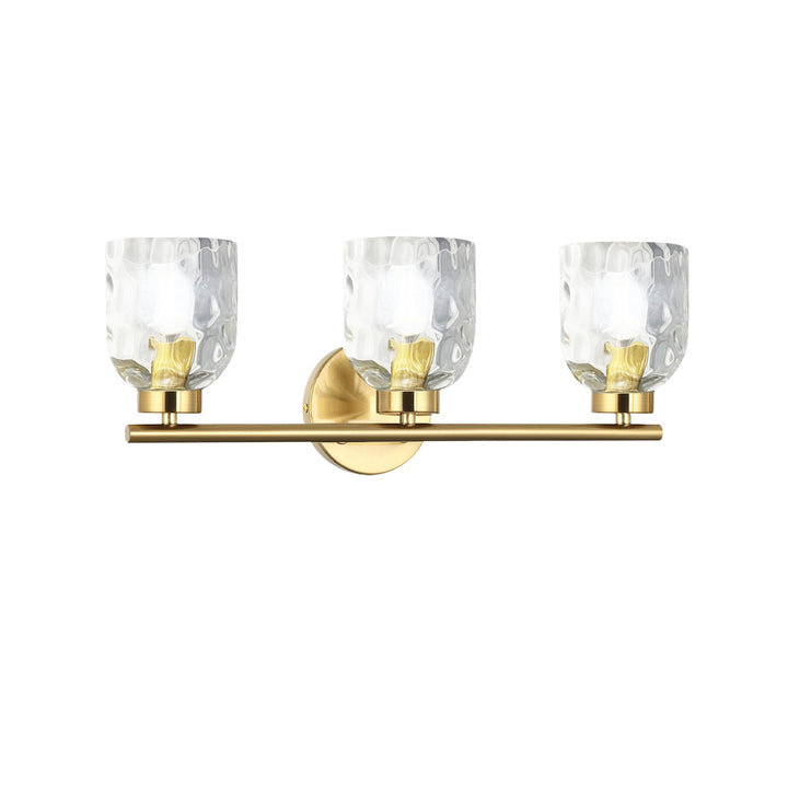 Dainolite Canada - VLA-213W-AGB-CLR - Three Light Vanity - Vallora - Aged Brass