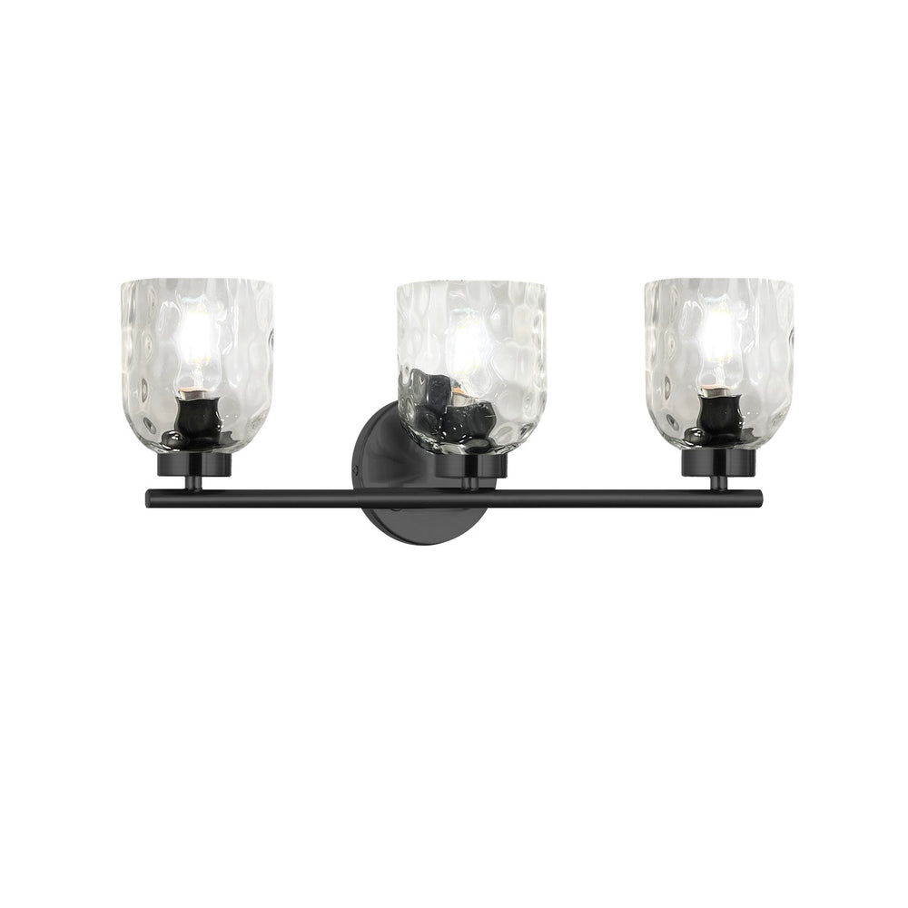 Dainolite Canada - VLA-213W-MB-CLR - Three Light Vanity - Vallora - Matte Black