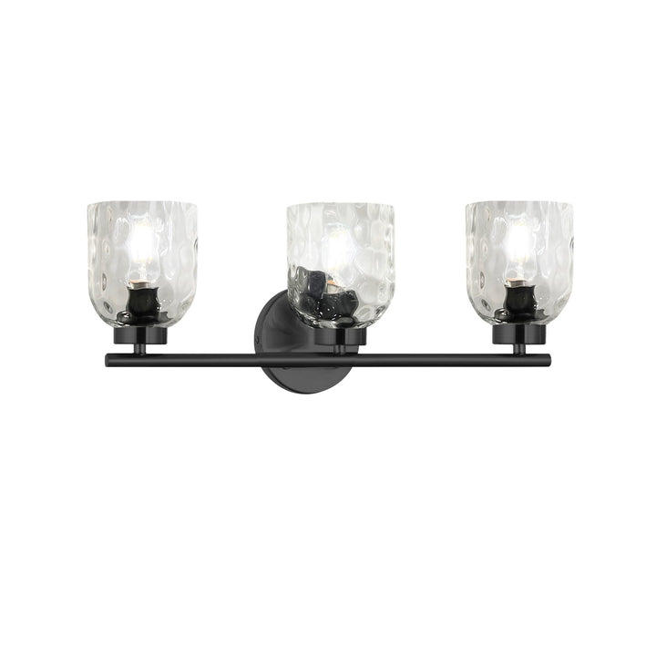 Dainolite Canada - VLA-213W-MB-CLR - Three Light Vanity - Vallora - Matte Black